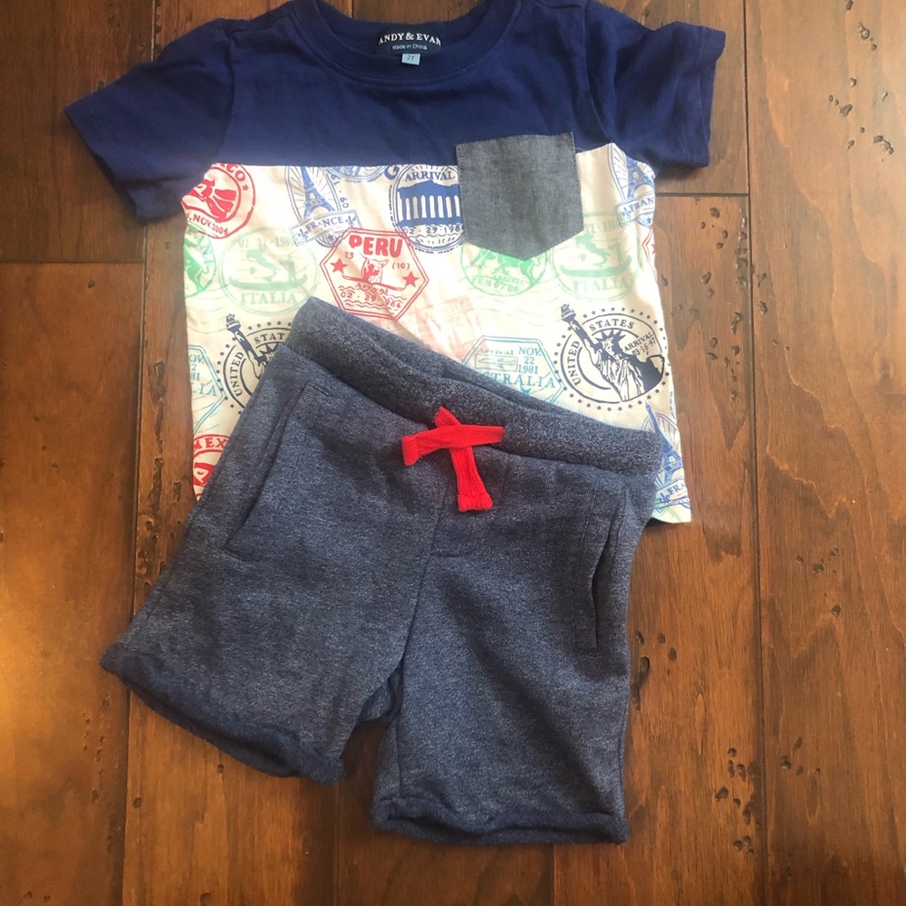 Andy & Evan Little Boy’s Shorts Set